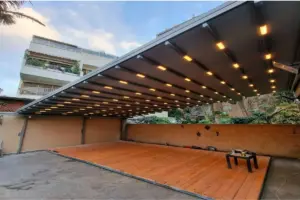 פרגולה נאספת pvc