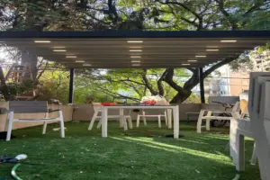 פרגולה נאספת pvc